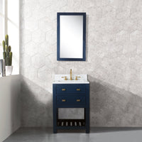 Thumbnail for 24 Inch Monarch Blue Single Sink Bathroom Vanity With Mirror From The Madalyn Collection Vanity Water Creation 