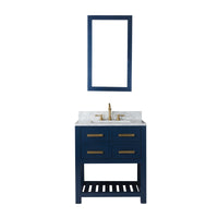 Thumbnail for 30 Inch Monarch Blue Single Sink Bathroom Vanity From The Madalyn Collection Vanity Water Creation 