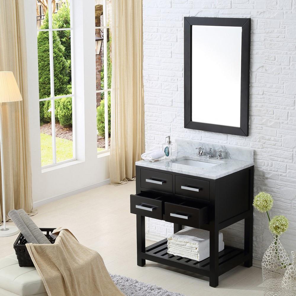 Madalyn 30" Espresso Single Sink Bathroom Vanity Only Vanity Water Creation 