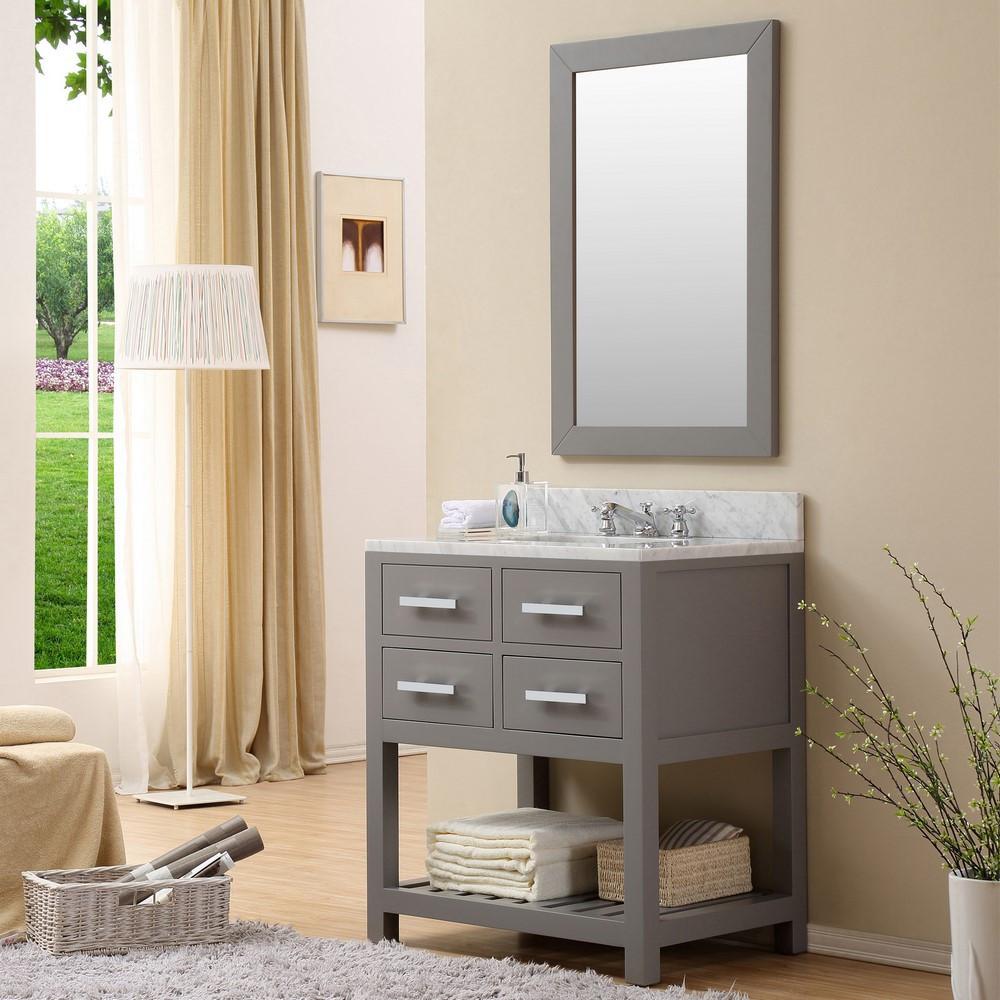Madalyn 30" Cashmere Grey Single Sink Bathroom Vanity And Faucet Vanity Water Creation 