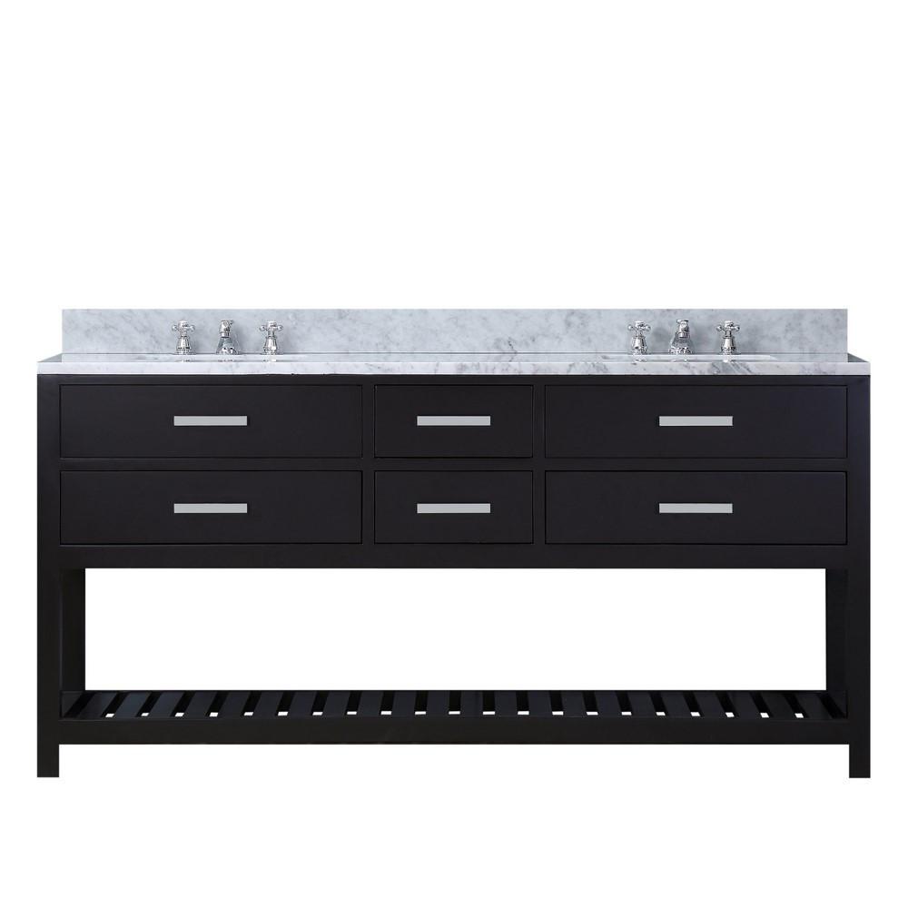Madalyn 60" Espresso Double Sink Bathroom Vanity And Faucet Vanity Water Creation 