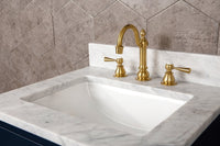 Thumbnail for Madison 24-Inch Single Sink Carrara White Marble Vanity In Monarch Blue Vanity Water Creation 