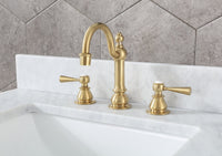 Thumbnail for Madison 60-Inch Double Sink Carrara White Marble Vanity In Monarch BlueWith F2-0012-06-TL Lavatory Faucet(s) Vanity Water Creation 