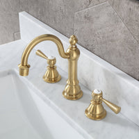 Thumbnail for Madison 60-Inch Double Sink Carrara White Marble Vanity In Monarch BlueWith F2-0012-06-TL Lavatory Faucet(s) Vanity Water Creation 