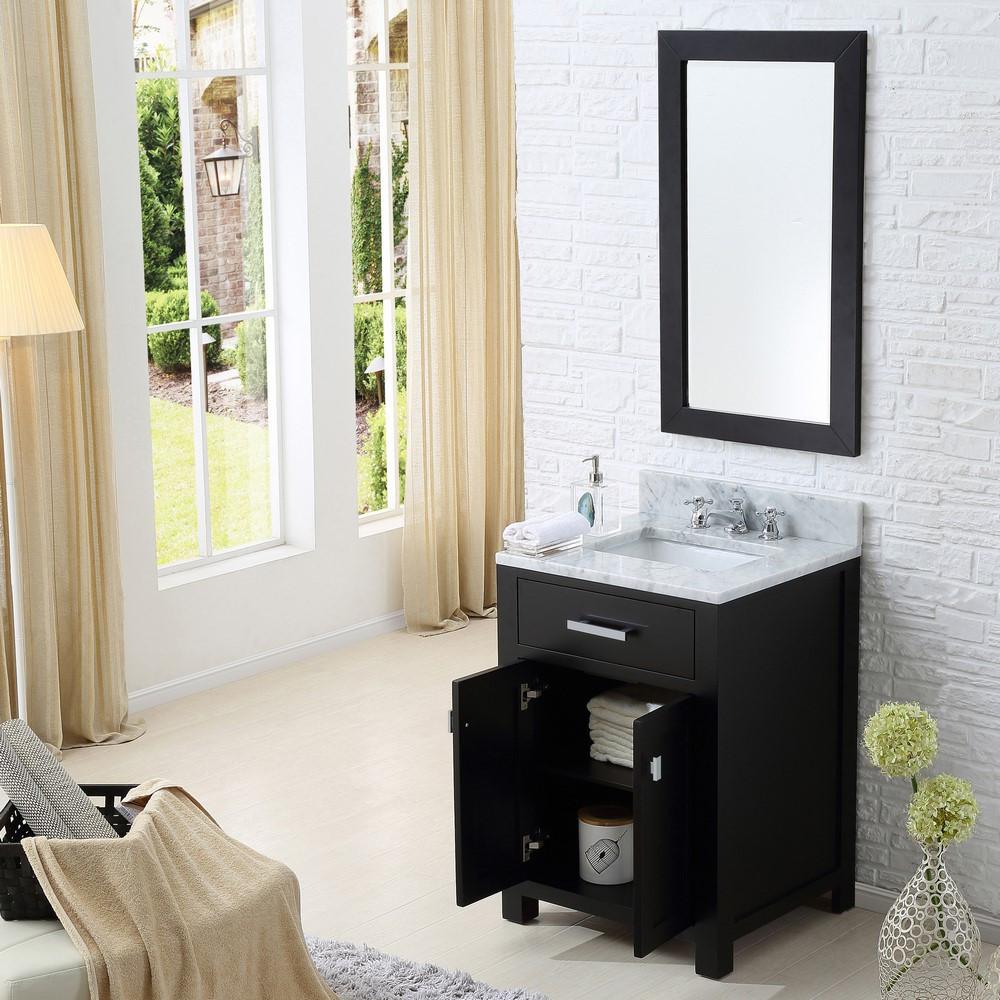 Madison 24" Espresso Single Sink Bathroom Vanity And Faucet Vanity Water Creation 