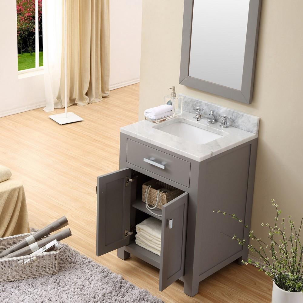 Madison 24" Cashmere Grey Single Sink Bathroom Vanity Only Vanity Water Creation 