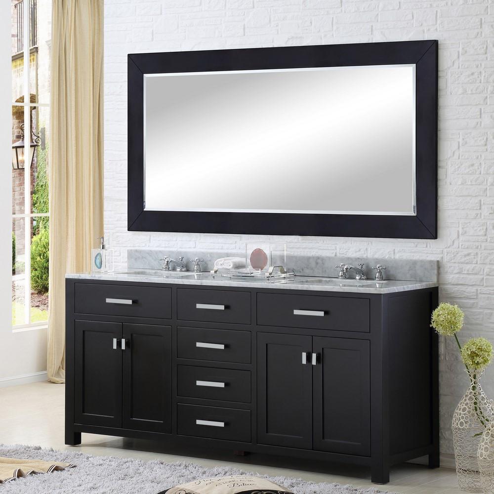 Madison 60" Espresso Double Sink Bathroom Vanity Only Vanity Water Creation 