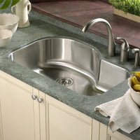 Thumbnail for Houzer Medallion Gourmet Series Undermount Stainless Steel Offset Single Bowl Kitchen Sink Kitchen Sink - Undermount Houzer 