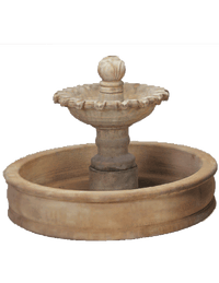 Thumbnail for Marina One Tier Cast Stone Outdoor Garden Fountains Fountain Tuscan 