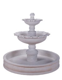 Thumbnail for Marina Two Tier Pond Cast Stone Outdoor Garden Fountain Fountain Tuscan 