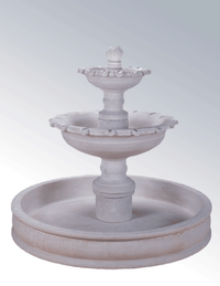 Thumbnail for Marina Two Tier Pond Cast Stone Outdoor Garden Fountain Fountain Tuscan 