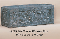 Thumbnail for Medioevo Box Cast Stone Outdoor Garden Planter Planter Tuscan 
