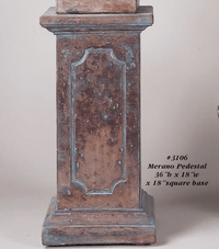 Thumbnail for Merano Pedestal Cast Stone Outdoor Garden Planter Planter Tuscan 