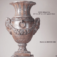 Thumbnail for Milani Urn Cast Stone Outdoor Garden Planter Planter Tuscan 