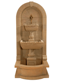 Thumbnail for Monterosso Wall Outdoor Cast Stone Garden Fountain W/ Pond For Spout Fountain Tuscan 