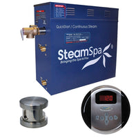 Thumbnail for SteamSpa OA450BN Oasis 4.5 KW QuickStart Acu-Steam Bath Generator Package in Brushed Nickel Steam Generators SteamSpa 