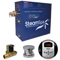 Thumbnail for SteamSpa Oasis 6 KW QuickStart Acu-Steam Bath Generator Package with Built-in Auto Drain in Polished Chrome Steam Generators SteamSpa 