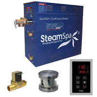 Thumbnail for SteamSpa Oasis 6 KW QuickStart Acu-Steam Bath Generator Package with Built-in Auto Drain in Brushed Nickel Steam Generators SteamSpa 