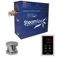 Thumbnail for SteamSpa Oasis 6 KW QuickStart Acu-Steam Bath Generator Package in Polished Chrome Steam Generators SteamSpa 