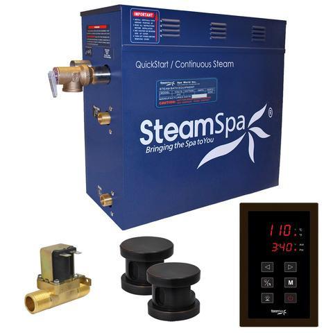 SteamSpa Oasis 12 KW QuickStart Acu-Steam Bath Generator Package with Built-in Auto Drain in Oil Rubbed Bronze Steam Generators SteamSpa 