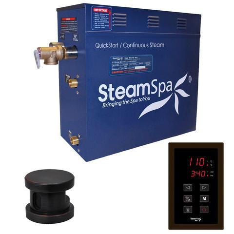 SteamSpa Oasis 7.5 KW QuickStart Acu-Steam Bath Generator Package in Oil Rubbed Bronze Steam Generators SteamSpa 