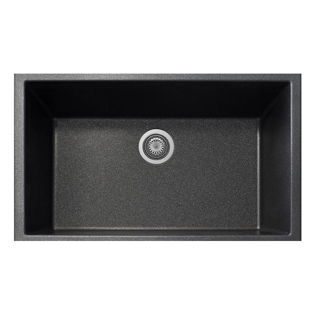 Latoscana Plados Sink Contemporary Styling ON8410ST Kitchen Sink Latoscana Black Metallic 