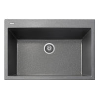 Thumbnail for Latoscana Single Basin Drop-In Sink ON8410 Kitchen Sink Latoscana Titanium 
