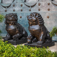 Thumbnail for Campania International Traditional Foo Dog Set Cast Stone Campania International 
