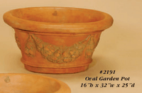 Thumbnail for Oval Garden Pot Cast Stone Outdoor Garden Plante Planter Tuscan 