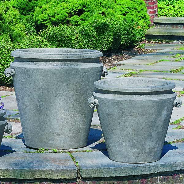 Campania International Cast Stone Scroll Handle Large Planter Urn/Planter Campania International 