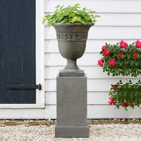 Thumbnail for Campania International Cast Stone Williamsburg Strapwork Leaf Urn Urn/Planter Campania International 