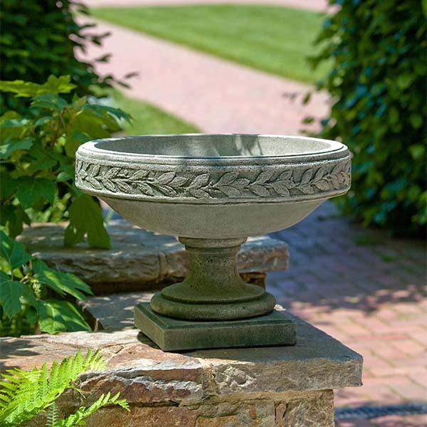 Campania International Cast Stone Longwood Laurel Banded Urn Urn/Planter Campania International 
