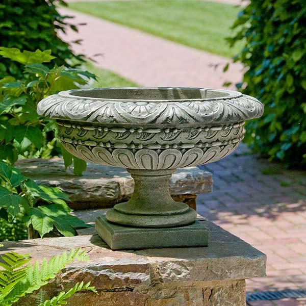 Campania International Cast Stone Longwood Rosette Urn Urn/Planter Campania International 