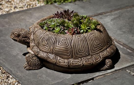 Campania International Cast Stone Turtle Planter Urn/Planter Campania International 