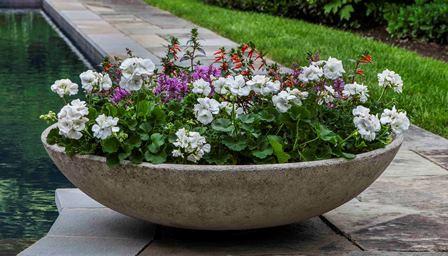Campania International Cast Stone Textured Zen Bowl Urn/Planter Campania International 