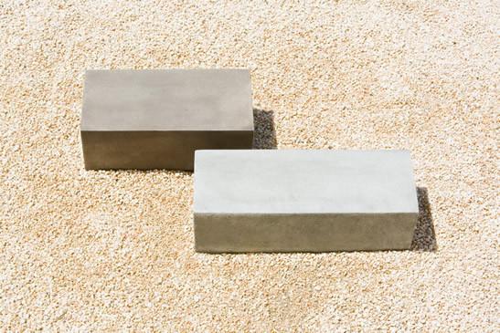 Campania International Cast Stone Low Rectangular Plinth Urn/Planter Campania International 