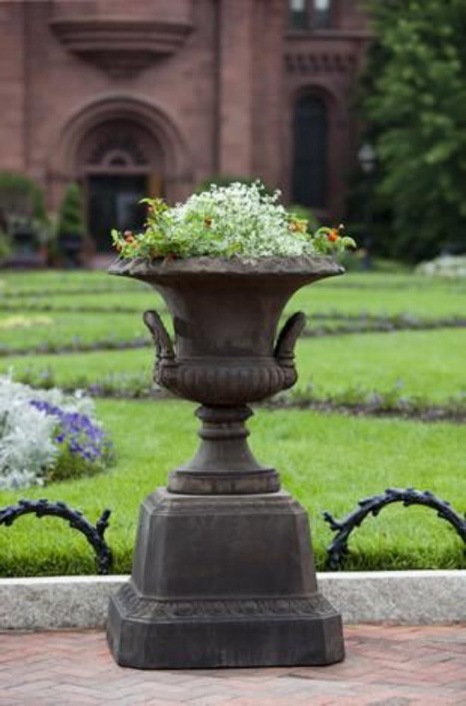 Campania International Cast Stone Smithsonian Egg & Dart Pedestal Urn/Planter Campania International 