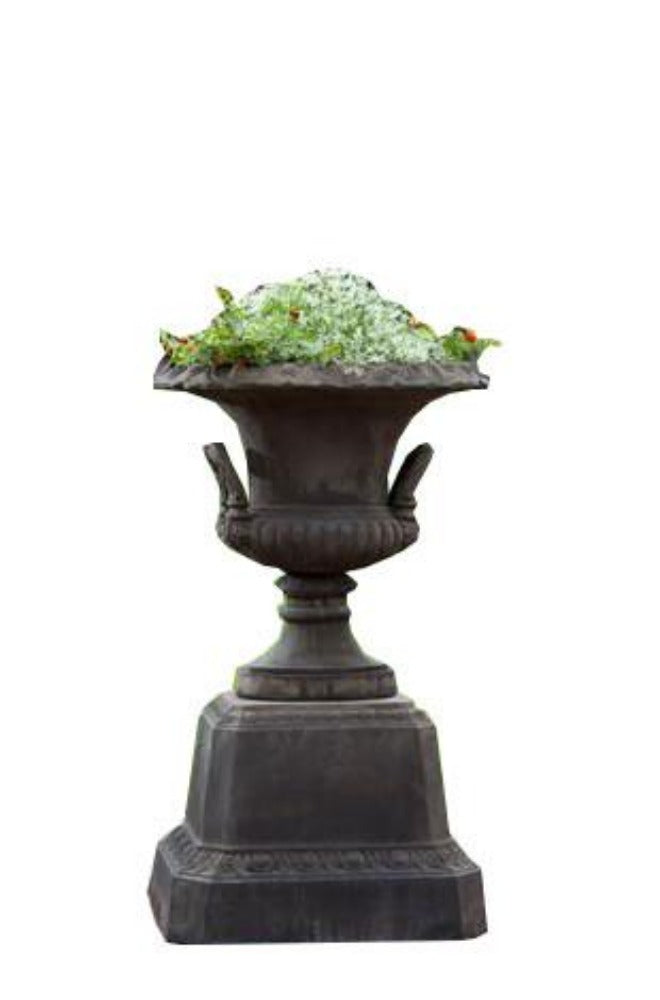 Campania International Cast Stone Smithsonian Egg & Dart Pedestal Urn/Planter Campania International 