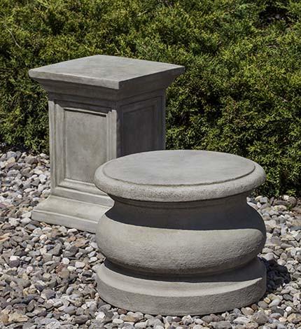 Campania International Cast Stone Square Pedestal Urn/Planter Campania International 