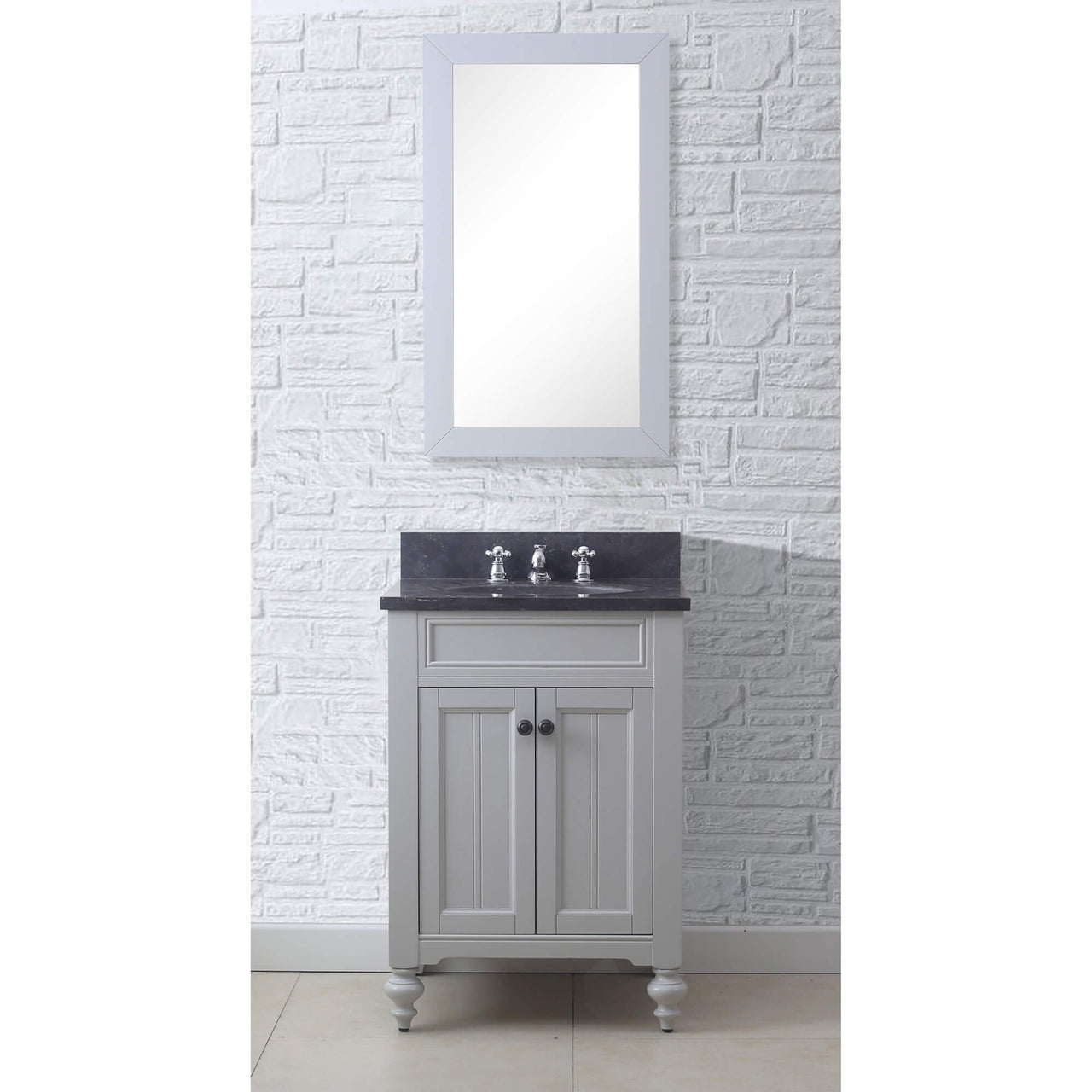 POTENZA 30" Earl Grey Single Sink Bathroom Vanity And Faucet Vanity Water Creation 