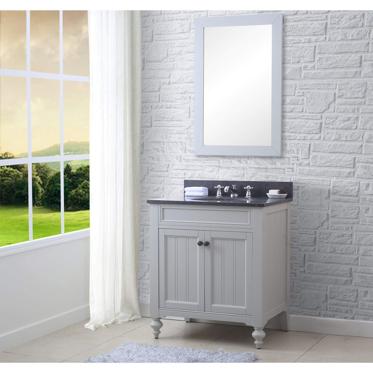 POTENZA 30" Earl Grey Single Sink Bathroom Vanity Only Vanity Water Creation 