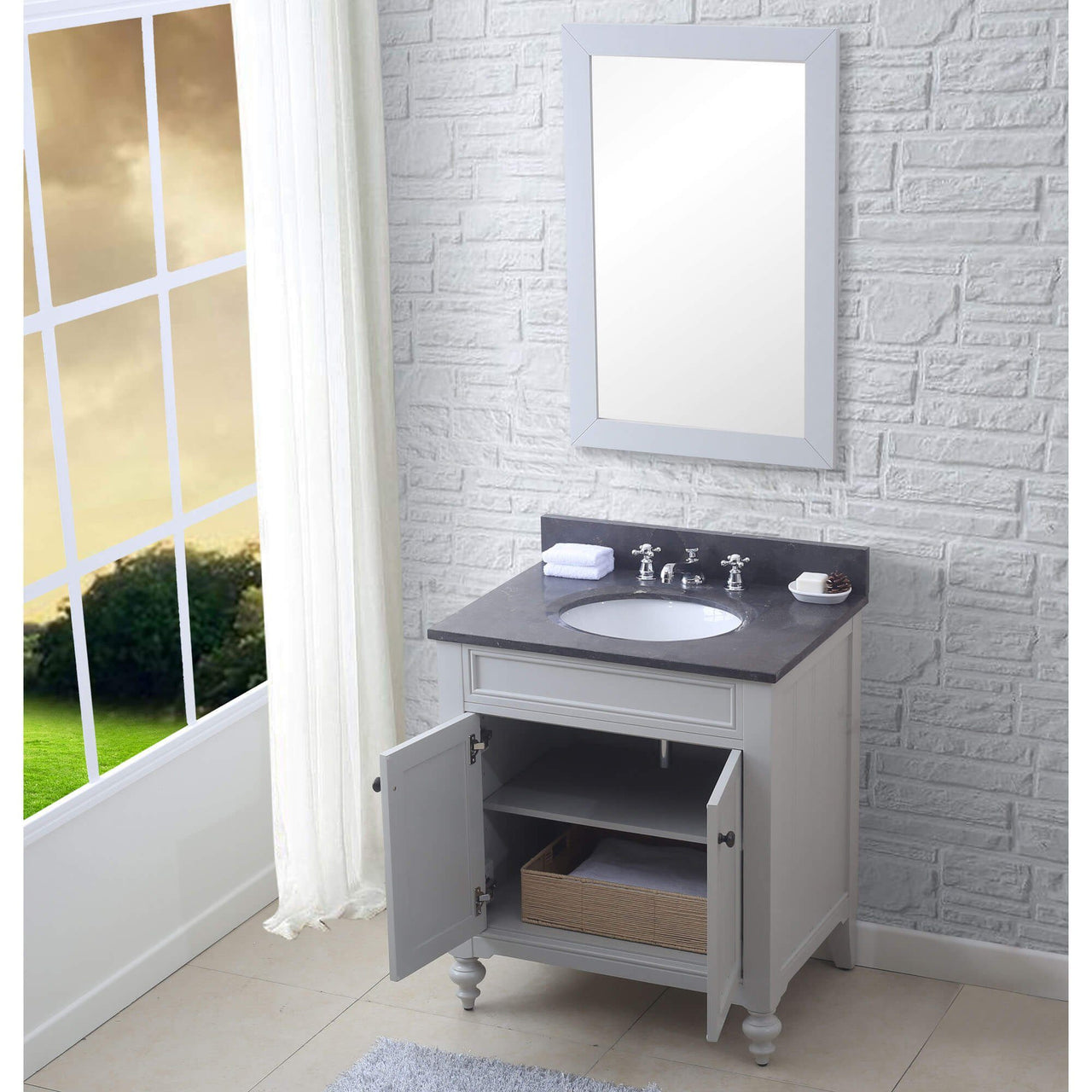 POTENZA 30" Earl Grey Single Sink Bathroom Vanity Only Vanity Water Creation 
