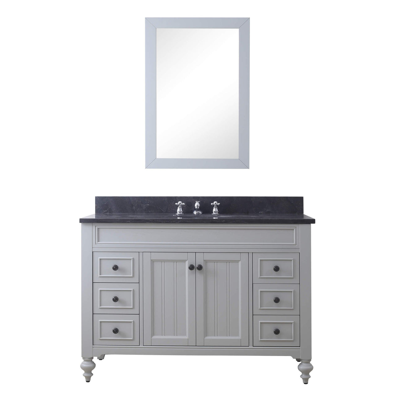 POTENZA 48" Earl Grey Single Sink Bathroom Vanity And Faucets Vanity Water Creation 