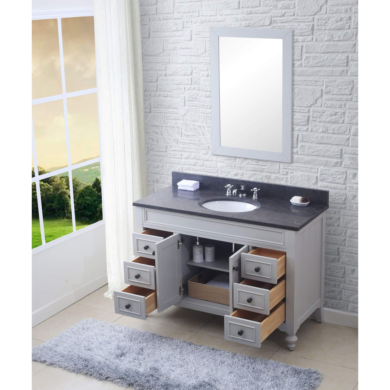 POTENZA 48" Earl Grey single Sink Bathroom Vanity Only Vanity Water Creation 