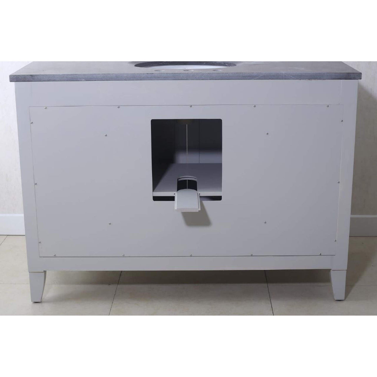 POTENZA 60" Earl Grey Double Sink Bathroom Vanity With 2 Matching Framed Mirrors Vanity Water Creation 