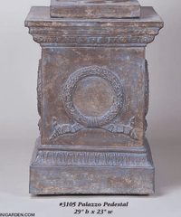 Thumbnail for Palazzo Pedestal Cast Stone Outdoor Garden Planter Planter Tuscan 