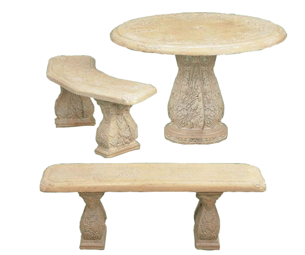 Pergola Angled Outdoor Cast Stone Garden Bench Set Benches Tuscan 