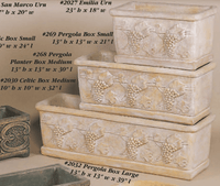 Thumbnail for Pergola Box Cast Stone Outdoor Garden Planter Planter Tuscan 