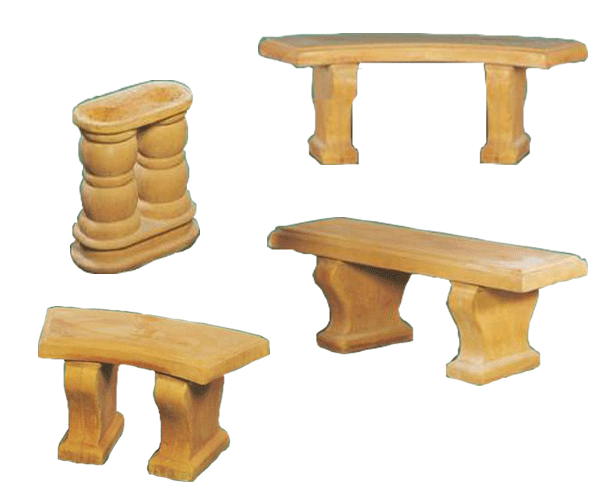 Portico Curved Outdoor Cast Stone Garden Bench Benches Tuscan 