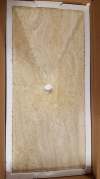Thumbnail for Cantrio Travertine Rectangle Vessel Bathroom Sink Stone Series Cantrio 